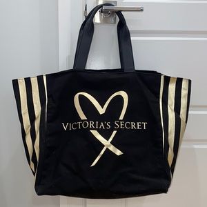 Victoria’s Secret Large Black and Gold Tote Bag